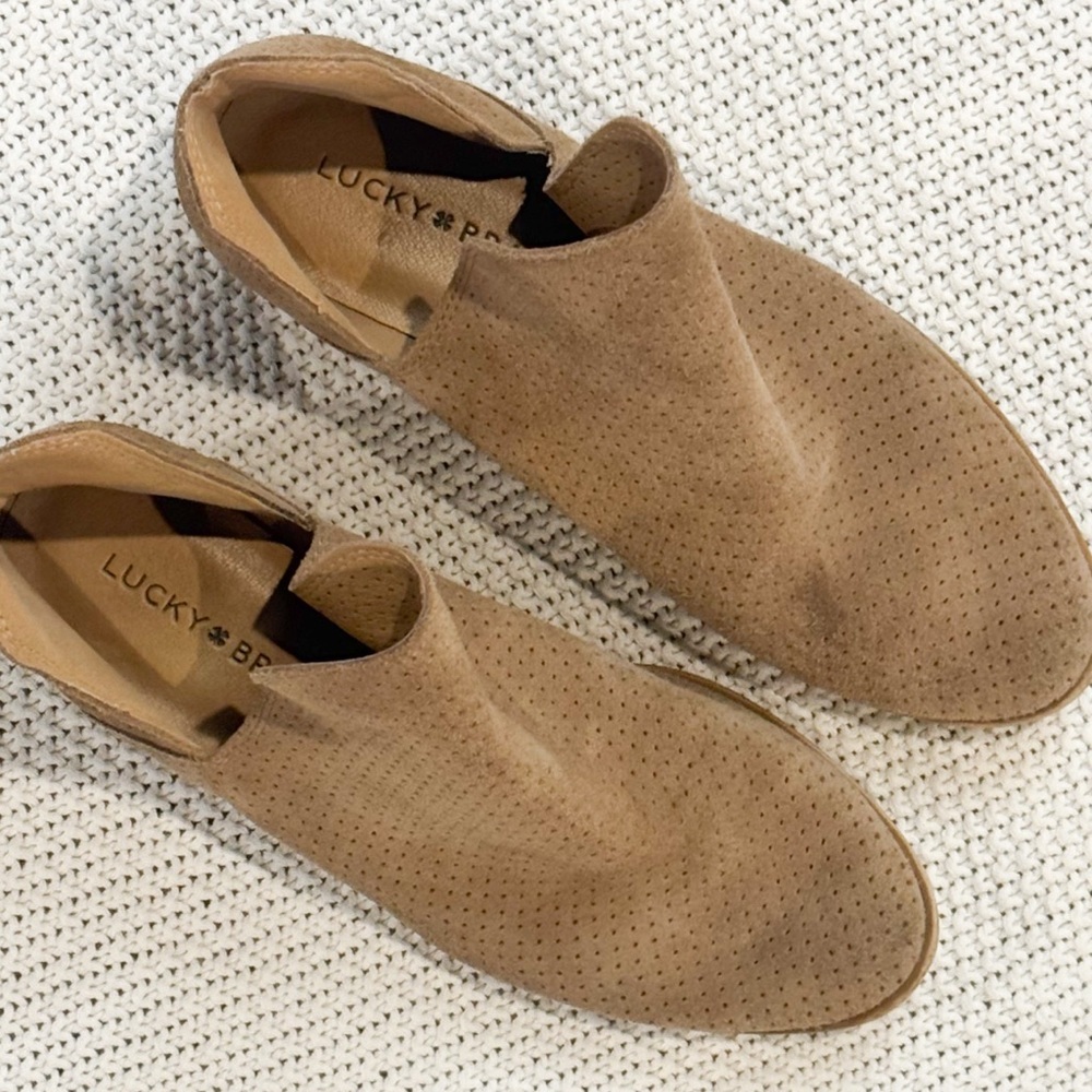 Lucky Brand Tan Suede Ankle Boots - Picture 3 of 7